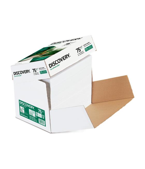 Papel fotocopiadora discovery fast pack din a4 75 gramos papel multiuso ink-jet y láser caja de 2500 hojas