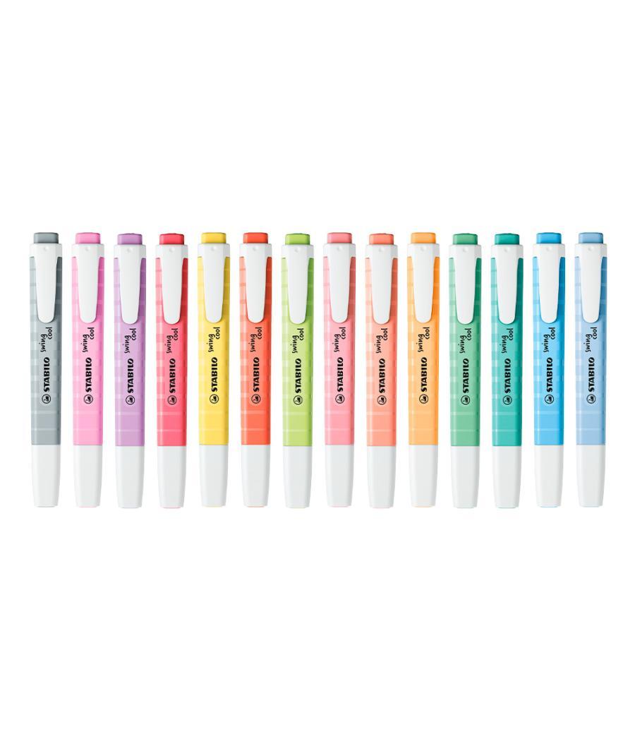 Rotulador stabilo fluorescente swing cool pastel expositor de 48 unidades colores surtidos