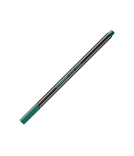 Rotulador stabilo acuarelable pen 68 metélico verde 1 mm