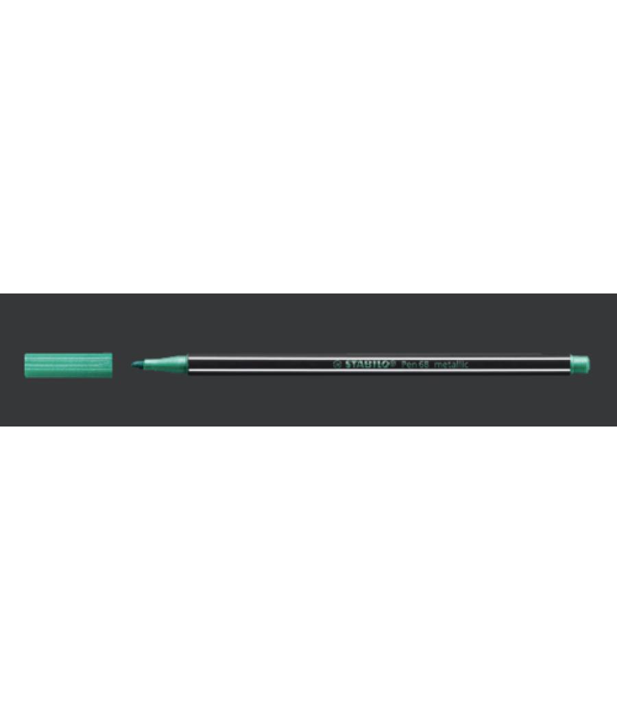 Rotulador stabilo acuarelable pen 68 metélico plata 1 mm