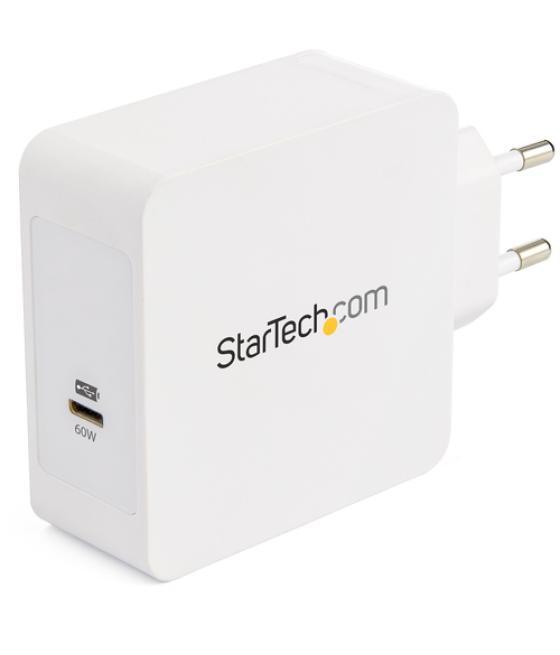 StarTech.com Cargador de Pared USB-C de 1 Puerto con 60W de Entrega de Alimentación PD