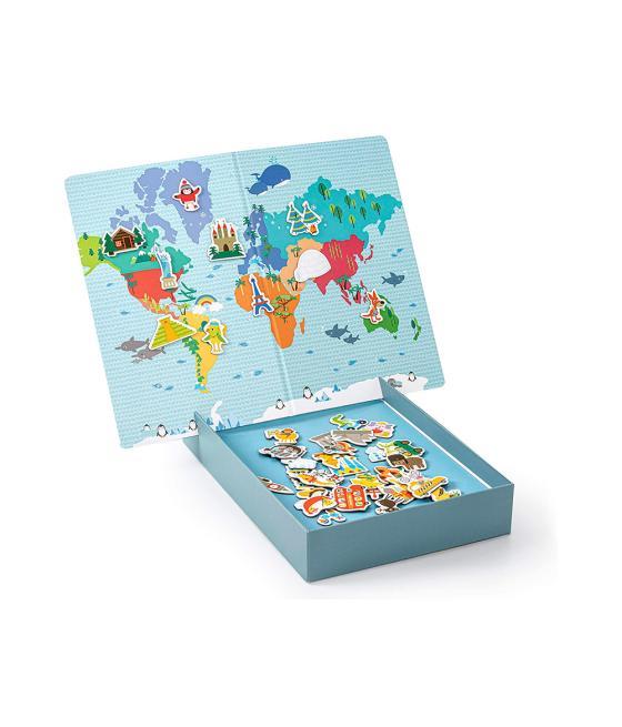 Juego apli didactico magnetico mapa mundi 40 piezas