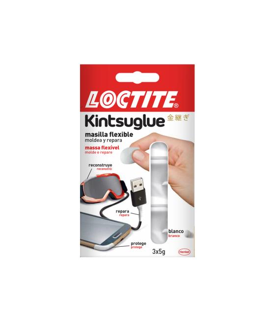 Masilla reparadora loctite kintsu glue expositor 16 unidades 8 blancas y 8 negras
