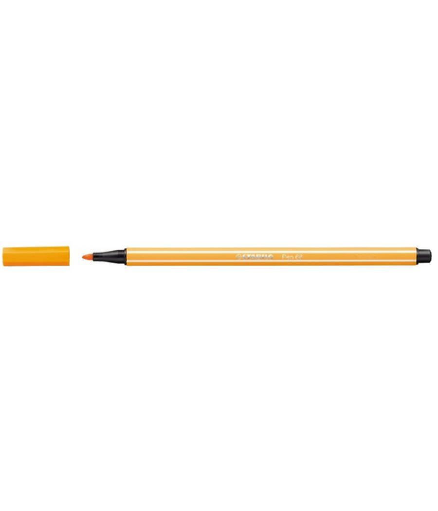 Rotulador stabilo acuarelable pen 68 naranja neon 1 mm