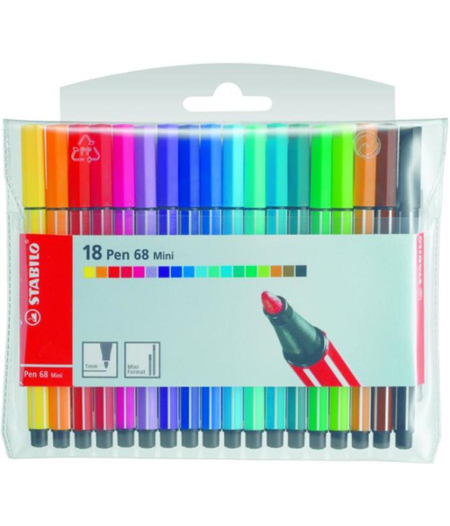 Rotulador stabilo acuarelable pen 68 gris paynes 1 mm