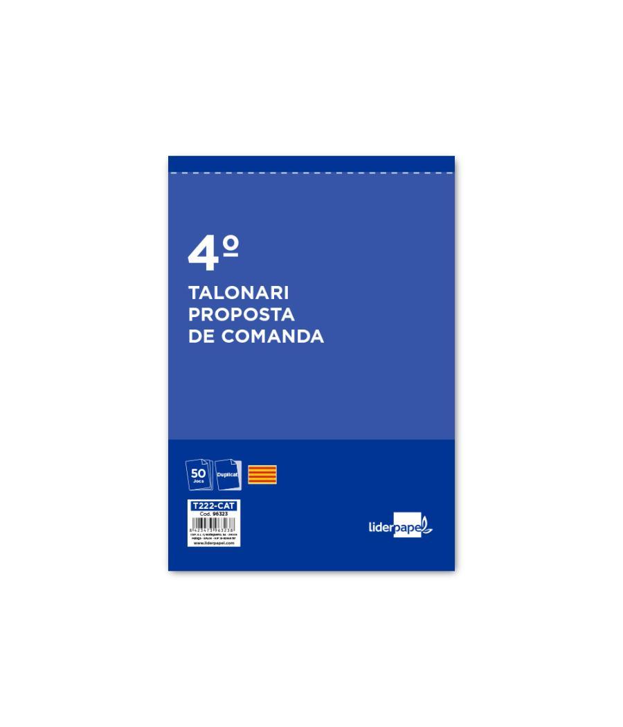 Talonario liderpapel pedidos cuarto original y copia t222 texto en catalán