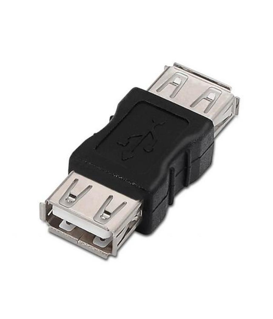 Aisens adaptador usb 2.0 tipo a hembra-a hembra negro