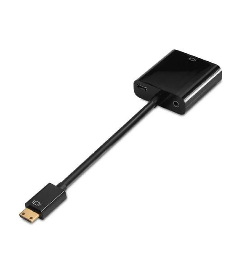 Aisens conversor mini hdmi a svga + audio, hdmi c/m - svga/h + jack 3.5/h negro 10cm+1,0m