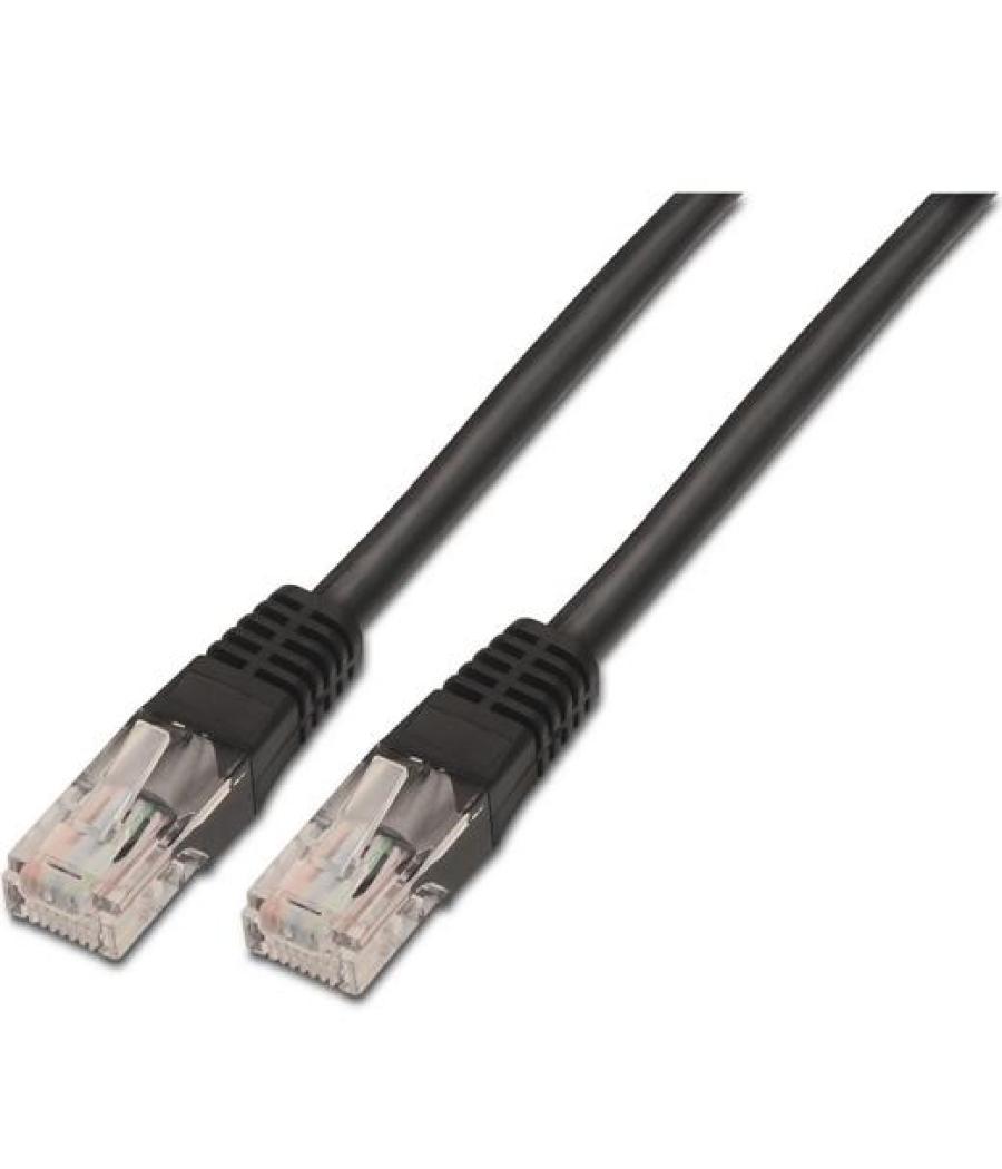 Aisens cable de red latiguillo rj45 cat.6 utp awg24 negro 0,5 m