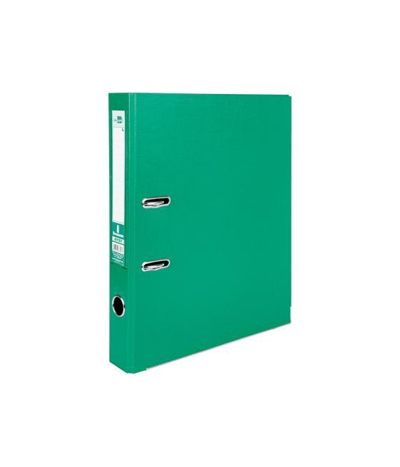 Archivador de palanca liderpapel folio documenta forrado pvc con rado lomo 52 mm verde compresor metélico