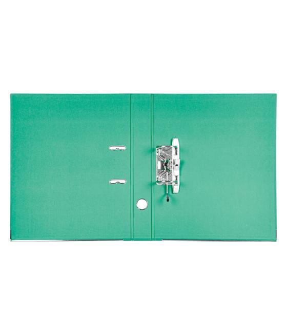 Archivador de palanca liderpapel folio documenta forrado pvc con rado lomo 52 mm verde compresor metélico