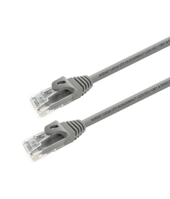 Aisens cable de red latiguillo rj45 lszh cat.6a 500 mhz utp awg24 gris 2,0m