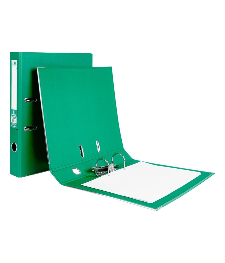 Archivador de palanca liderpapel folio documenta forrado pvc con rado lomo 52 mm verde compresor metélico