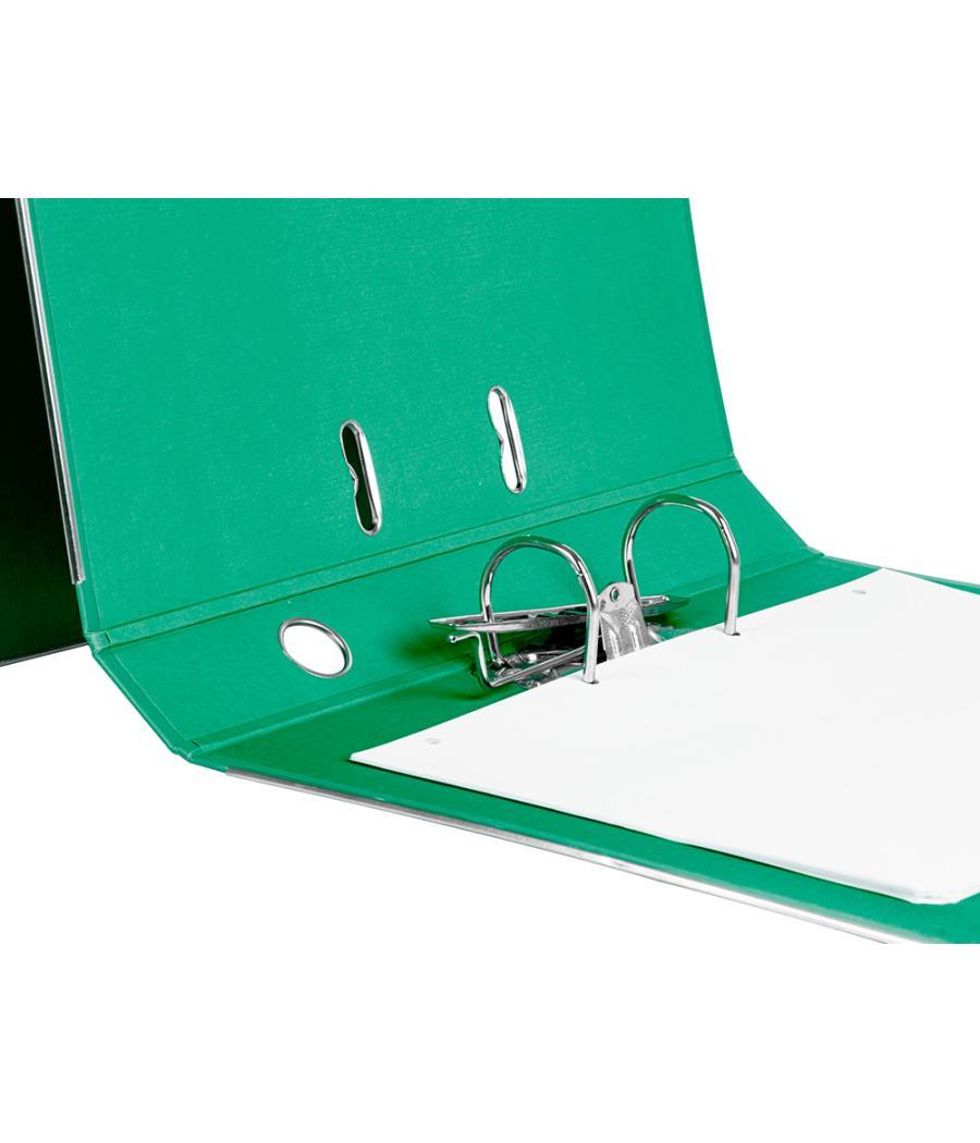 Archivador de palanca liderpapel folio documenta forrado pvc con rado lomo 52 mm verde compresor metélico