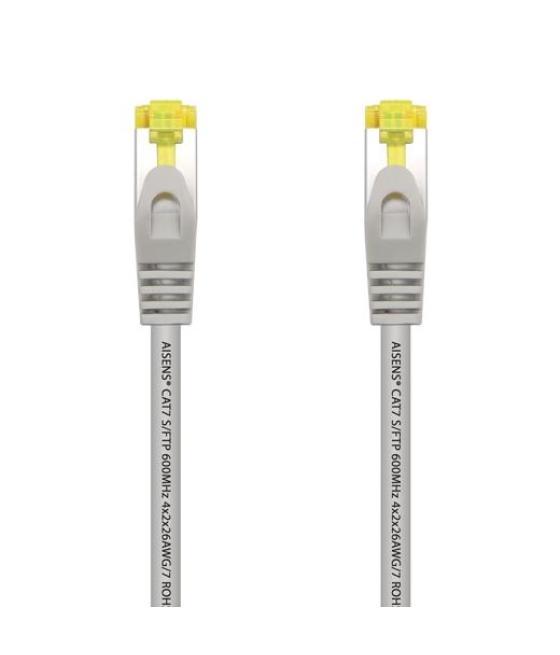 Aisens cable de red latiguillo rj45 lszh cat.7 600mhz s/ftp pimf awg26 gris 25cm