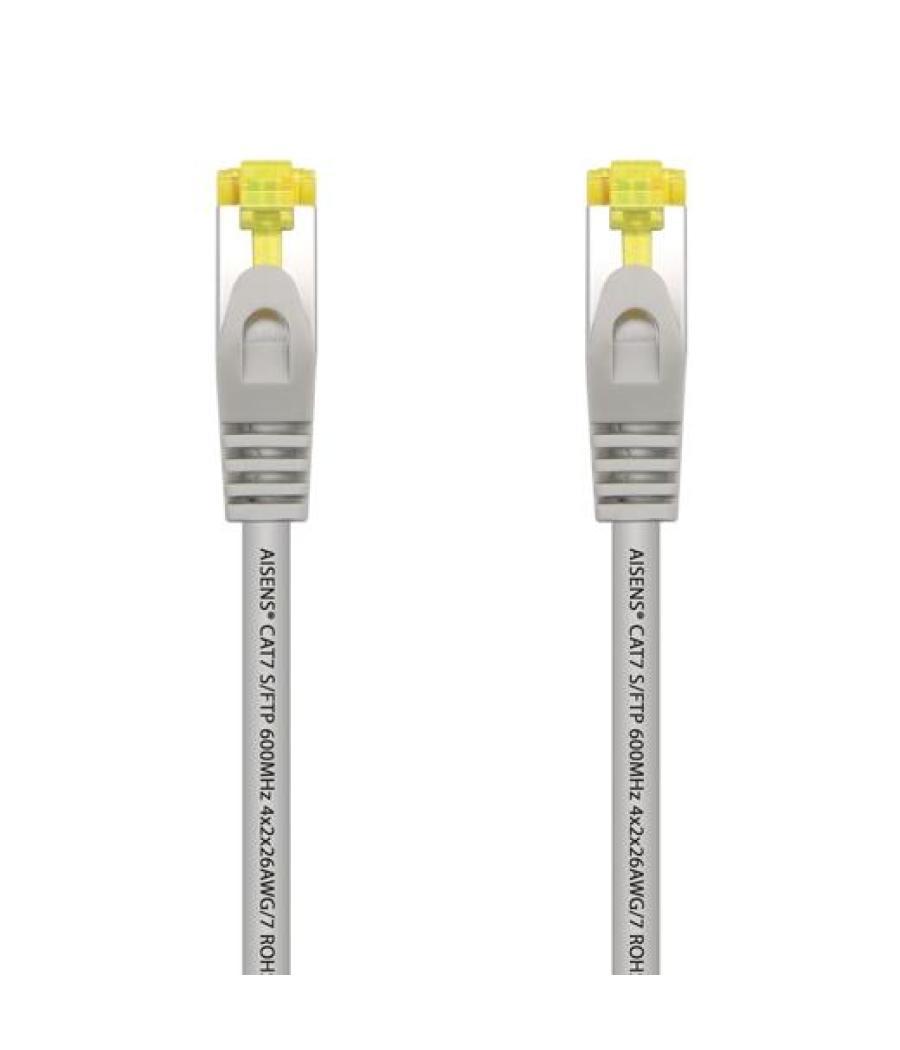 Aisens cable de red latiguillo rj45 lszh cat.7 600mhz s/ftp pimf awg26 gris 25cm