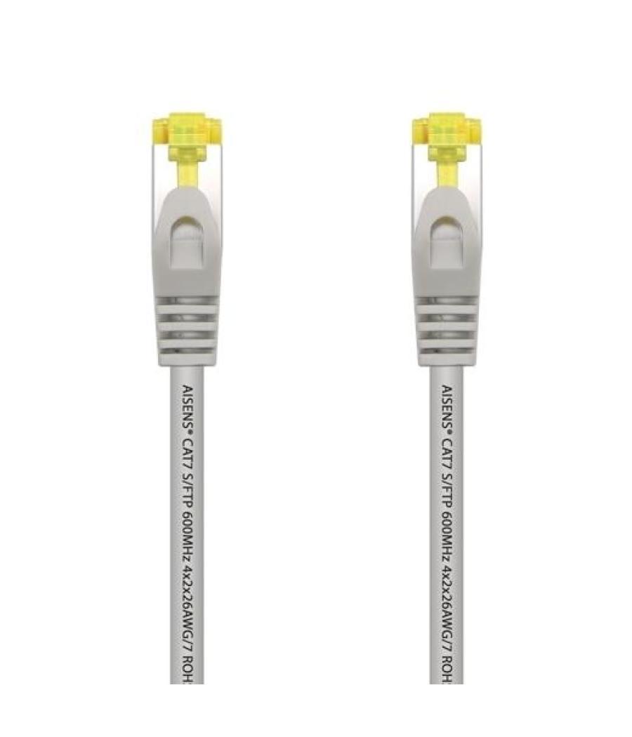 Aisens cable de red latiguillo rj45 lszh cat.7 600mhz s/ftp pimf awg26 gris 1,0m