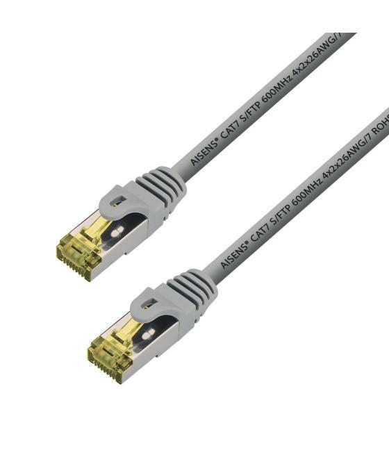 Aisens cable de red latiguillo rj45 lszh cat.7 600mhz s/ftp pimf awg26 gris 10m