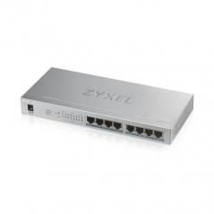 Zyxel GS1008HP No administrado Gigabit Ethernet (10/100/1000) Energía sobre Ethernet (PoE) Gris - Imagen 1
