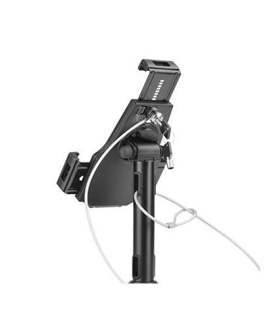 Aisens soporte de sobremesa antirobo / pared ajustable (1 pivote) para tablet, negro