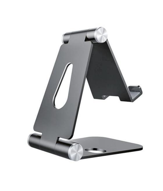 Aisens soporte de sobremesa tamaño m ajustable 2 pivotes para movil/tablet gris