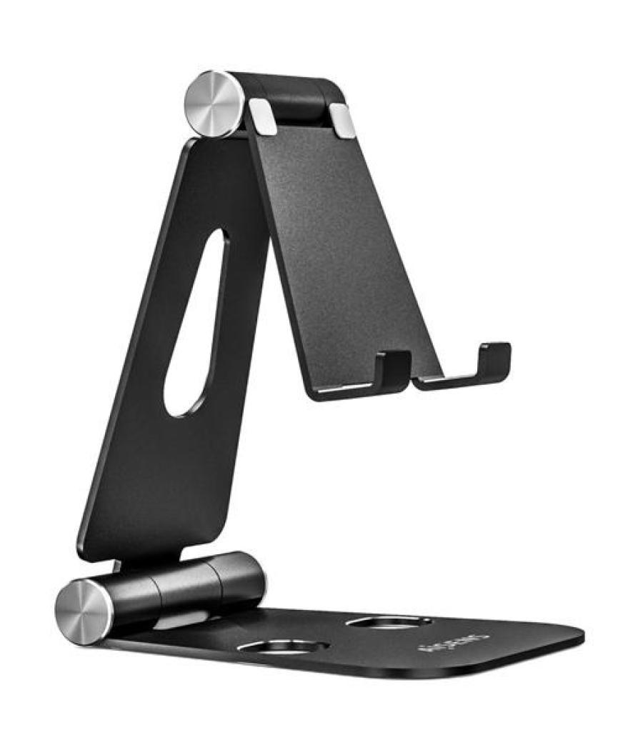 Aisens soporte de sobremesa tamaño xl ajustable 2 pivotes para movil/tablet negro