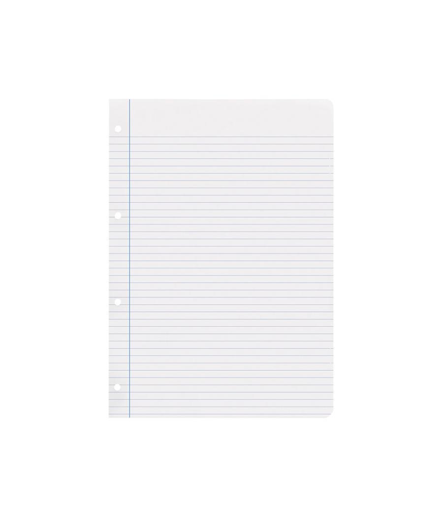 Recambio liderpapel a4 100 hojas 100 g/m2 rayado horizontal con margen 4 taladros