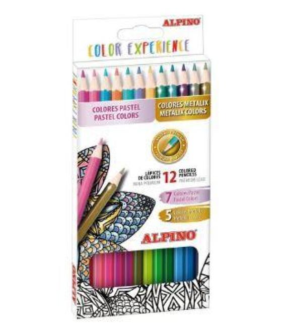 Alpino lápices de colores experience 177mm mina premium c/surtidos estuche 12 ud
