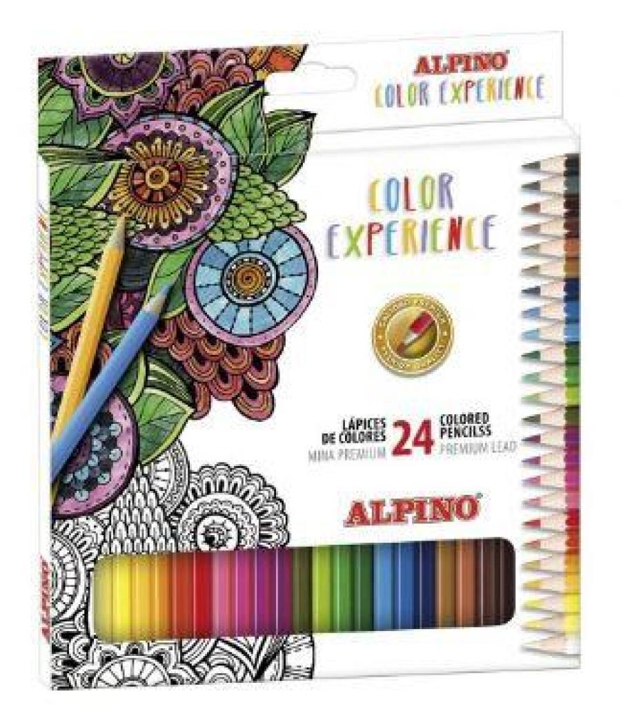 Alpino 24 lápices de colores experience 177mm mina premium estuche de 24 c/surtidos