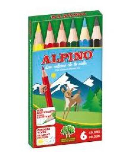 Alpino lápices de colores cortos 85mm estuche de 6 c/surtidos