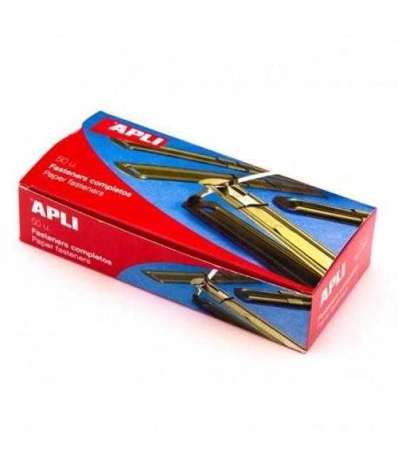 Apli fasteners metálicos completo dorado 50 fastener