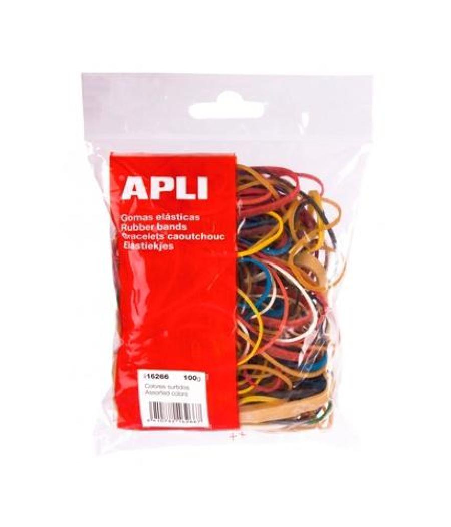 Apli goma elástica colores surtidas caucho medidas surtidas 100 gr.
