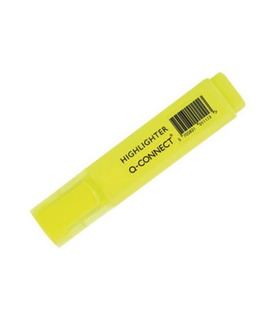 Rotulador q-connect fluorescente punta biselada caja de 6 unidades colores surtidos