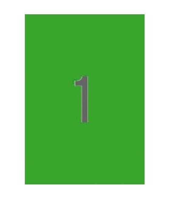 Apli etiquetas adhesivas 210x297mm inkjet/láser c/rectos 1 x 20h verde