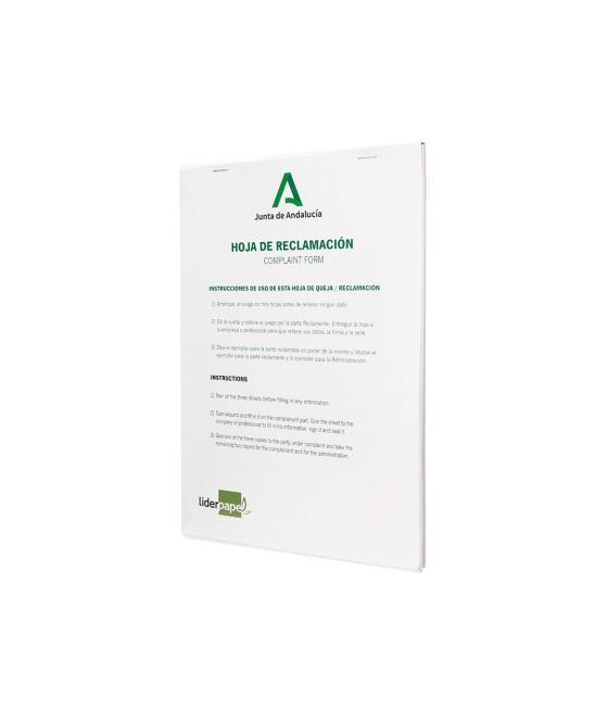 Libro liderpapel hojas de reclamaciones junta de andalucia din a4 25 juegos original + 2 copias