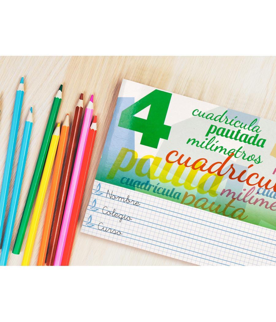 Libreta liderpapel pautaguia tapa cartóncillo 32 hojas din a5 70 g cuadriculado pautado 4 mm apaisado con margen