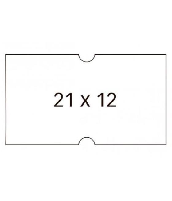 Apli etiquetas para etiquetadora de precios 21x12mm c/rectos 6 rollos de 1000 blanco