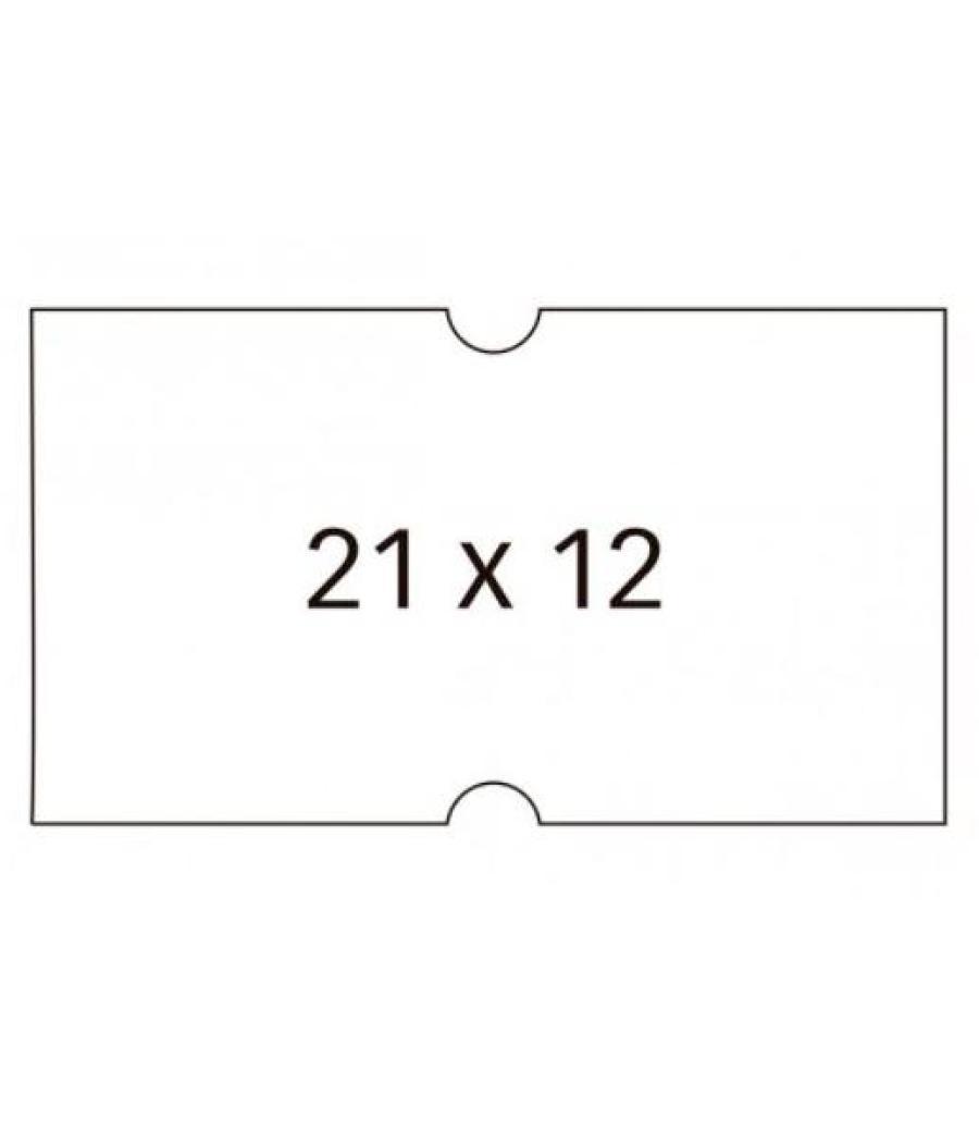 Apli etiquetas para etiquetadora de precios 21x12mm c/rectos 6 rollos de 1000 blanco