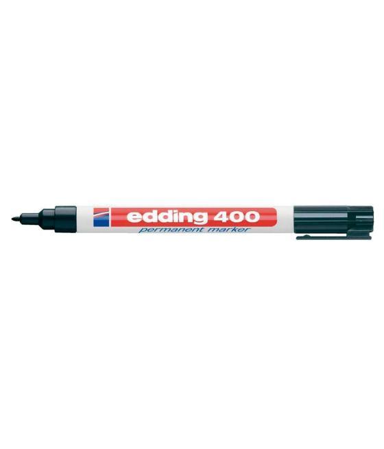 Rotulador edding marcador permanente 400 negro punta redonda 1 mm