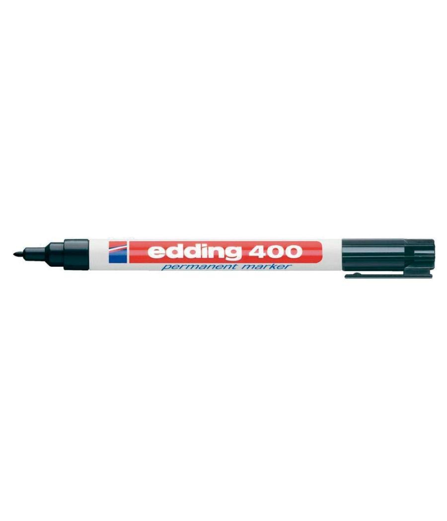 Rotulador edding marcador permanente 400 negro punta redonda 1 mm