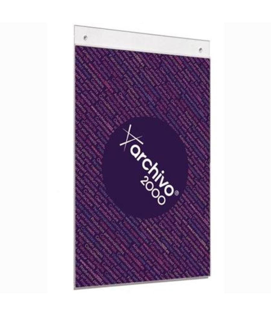 Archivo 2000 expositor mural con taladros din a4 vertical 210x325mm cristal transparente