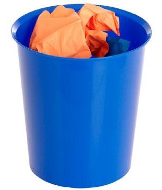 Archivo 2000 papelera de plástico archivo 2000 opcional aro sujetabolsas capacidad 16 litros 290x310 mm azul