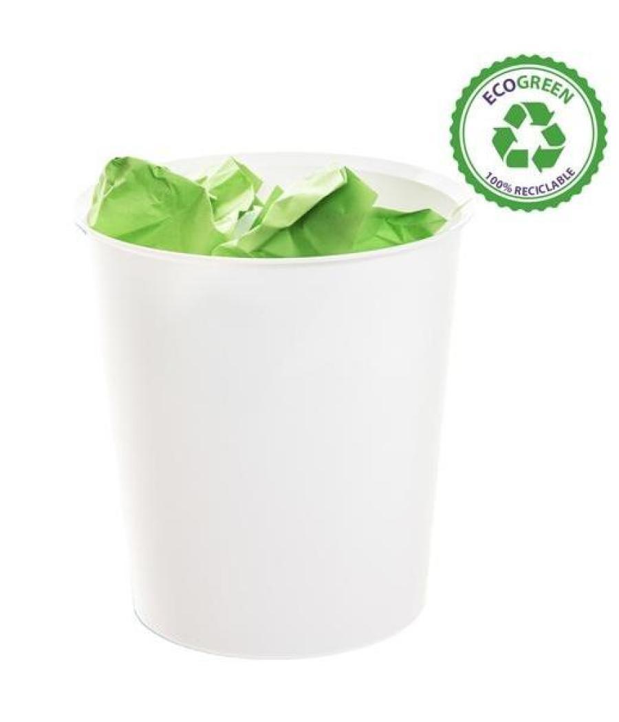 Archivo 2000 papelera ecogreen 18 litros 240x310mm reciclado blanco pastel