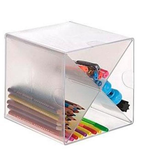 Archivo 2000 organizador archicubo divisor en aspa 4 compartimentos 150x150x150mm cristal transparente