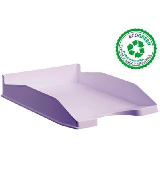 Archivo 2000 bandeja ecogreen apilable 3 posiciones 345x255x60mm reciclado malva pastel