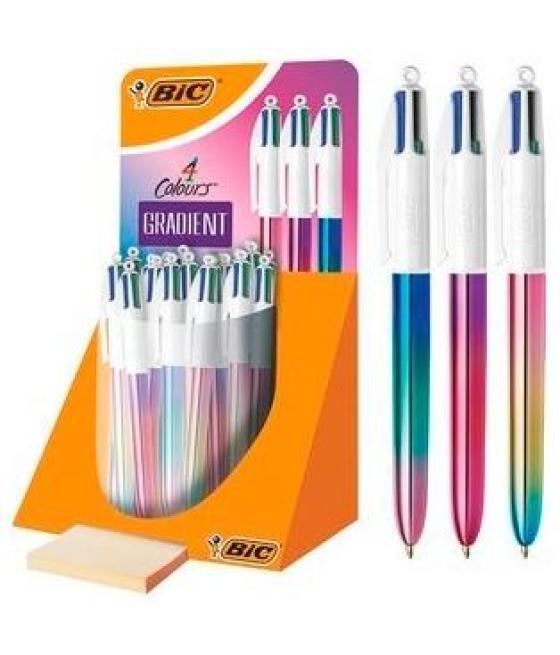 Bic bolígrafo 4 colores gradient expositor 30 c/surtidos