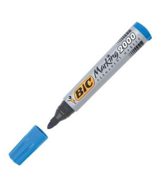 Bic marcador permanente marking 2000 punta redonda azul caja 12 ud