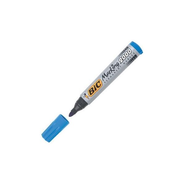 Bic marcador permanente marking 2000 punta redonda azul caja -12u-