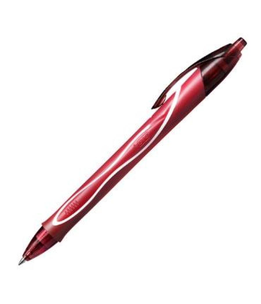 Bic bolígrafo tinta de gel retráctil gel-ocity quick dry rojo