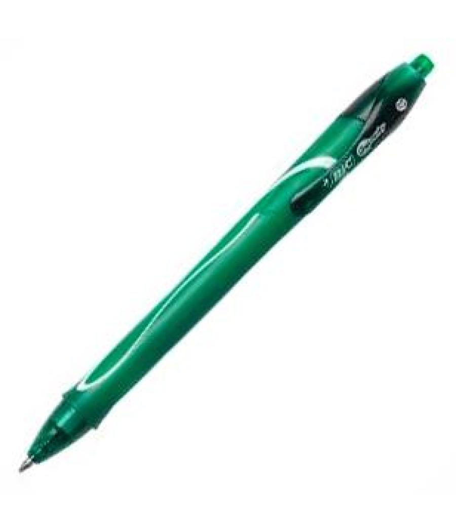 Bic bolígrafo tinta de gel retráctil gel-ocity quick dry verde